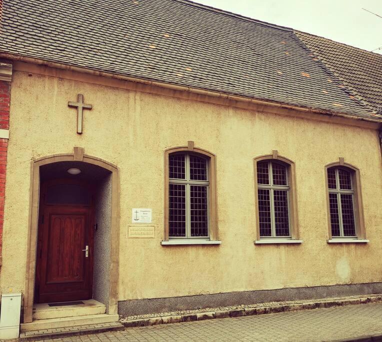 Apartamento Ehemalige Kirche In Neuem Glanz Oranienbaum-Woerlitz Exterior foto